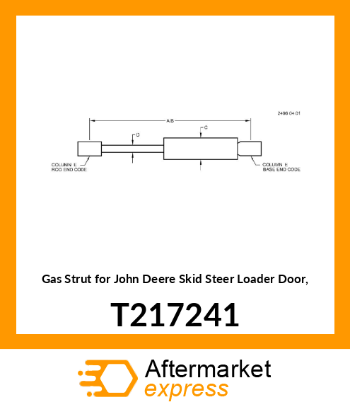 GAS SPRING GAS SPRING, FRONT DOOR T217241