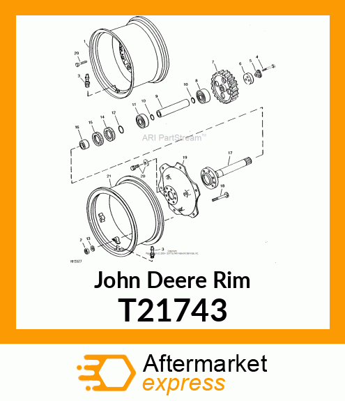 RIM,DRIVE WHEEL WITH CLAMPS W12 T21743