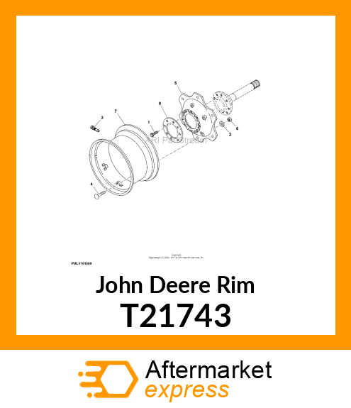 RIM,DRIVE WHEEL WITH CLAMPS W12 T21743