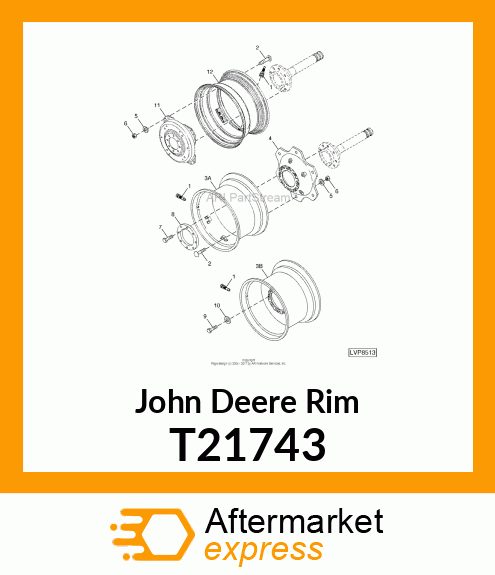 RIM,DRIVE WHEEL WITH CLAMPS W12 T21743