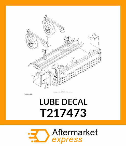 LUBE DECAL T217473