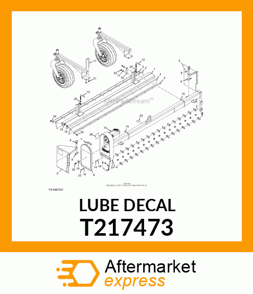 LUBE DECAL T217473