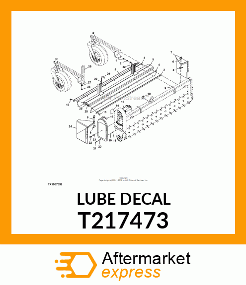 LUBE DECAL T217473