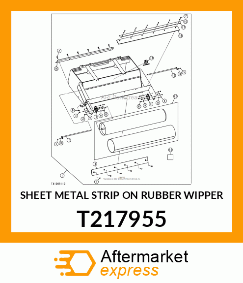 SHEET METAL STRIP ON RUBBER WIPPER T217955