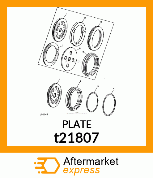 PLATE,BRAKE PRESSURE t21807