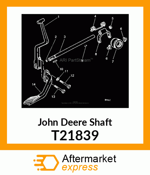 SHAFT,DIFFERENTIAL LOCK SHIFTER T21839