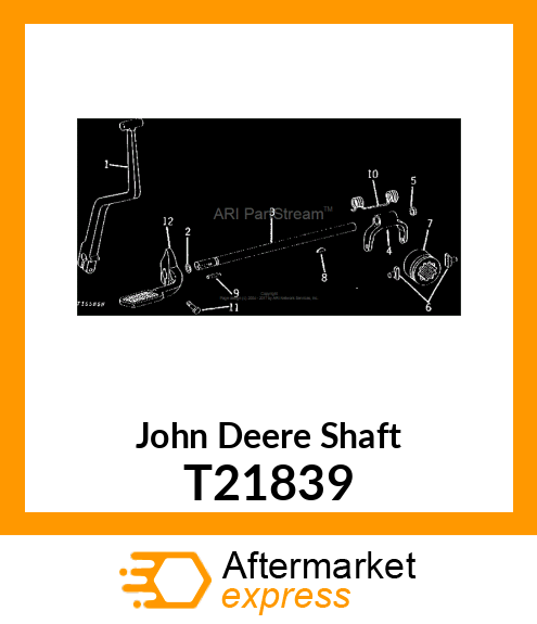 SHAFT,DIFFERENTIAL LOCK SHIFTER T21839