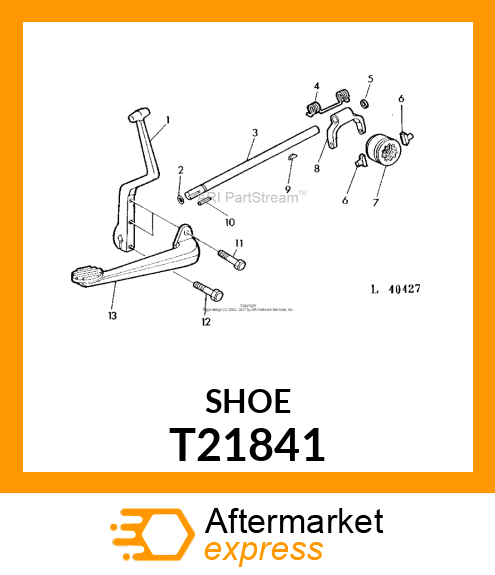 SHOE,DIFFERENTIAL LOCK SHIFTER YOKE T21841