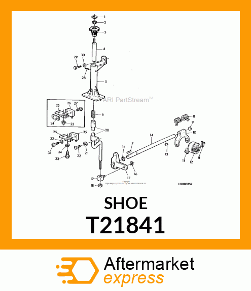 SHOE,DIFFERENTIAL LOCK SHIFTER YOKE T21841