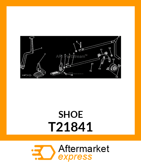 SHOE,DIFFERENTIAL LOCK SHIFTER YOKE T21841