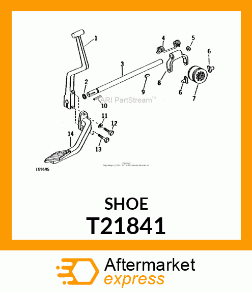 SHOE,DIFFERENTIAL LOCK SHIFTER YOKE T21841