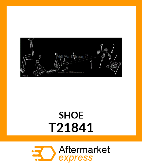 SHOE,DIFFERENTIAL LOCK SHIFTER YOKE T21841