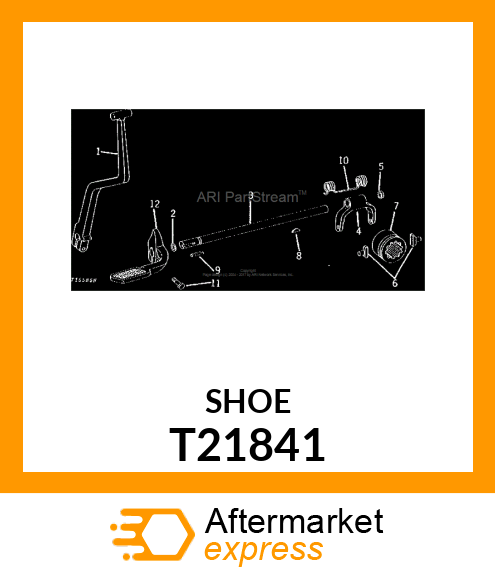 SHOE,DIFFERENTIAL LOCK SHIFTER YOKE T21841