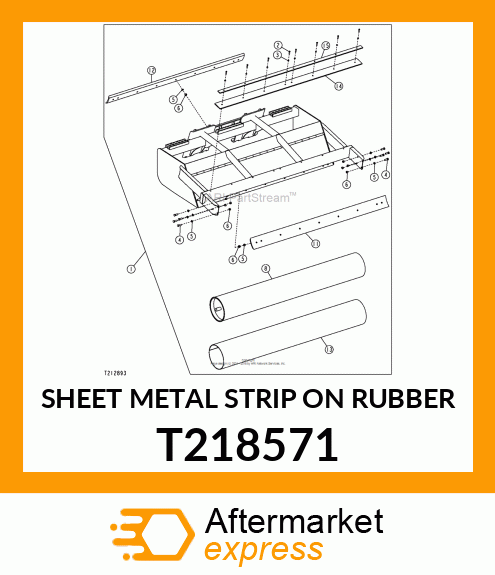 SHEET METAL STRIP ON RUBBER T218571