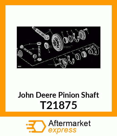 SHAFT,DIFFERENTIAL BEVEL PINION T21875