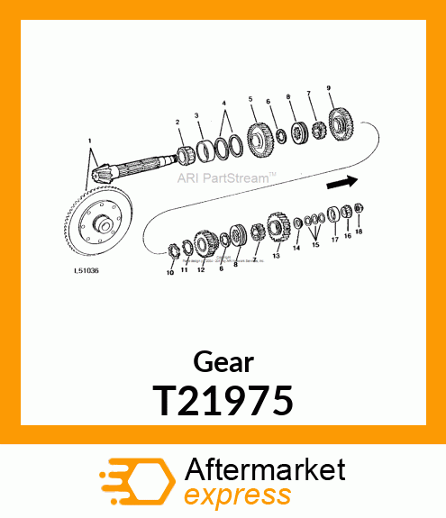 Gear - GEAR,FIRST AND FIFTH SPEED T21975