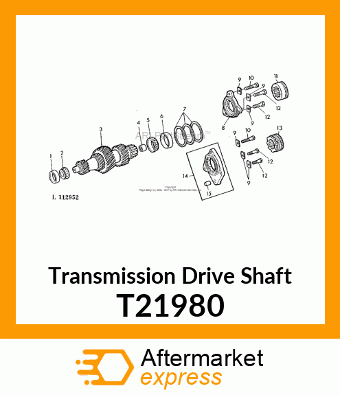 SHAFT,TRANSMISSION DRIVE T21980