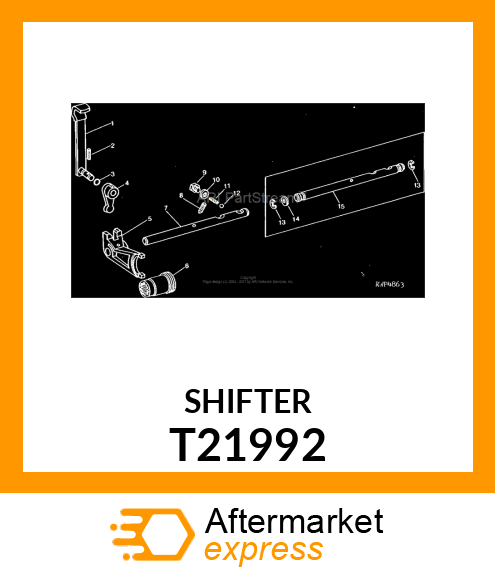 SHIFTER,REAR POWER SHAFT T21992