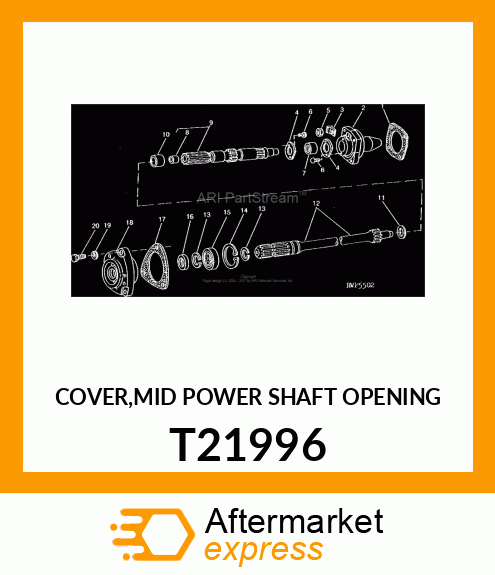 COVER,MID POWER SHAFT OPENING T21996