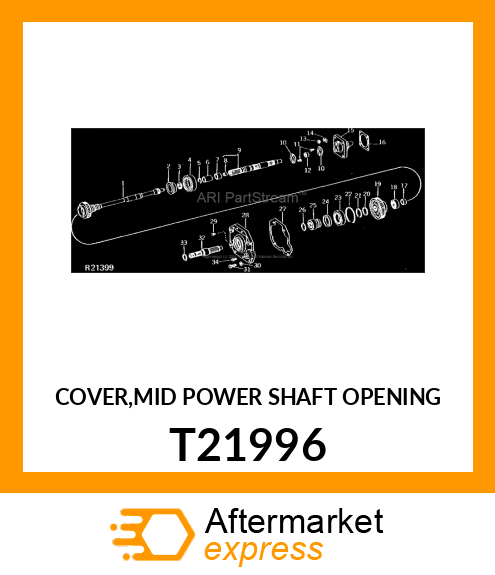 COVER,MID POWER SHAFT OPENING T21996