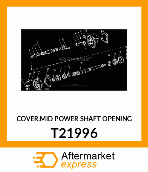 COVER,MID POWER SHAFT OPENING T21996