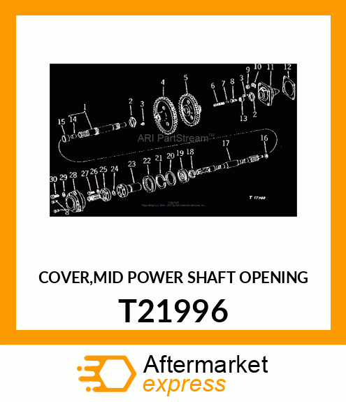 COVER,MID POWER SHAFT OPENING T21996