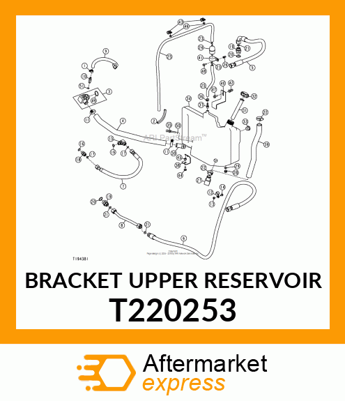 BRACKET UPPER RESERVOIR T220253