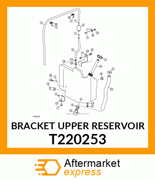 BRACKET UPPER RESERVOIR T220253