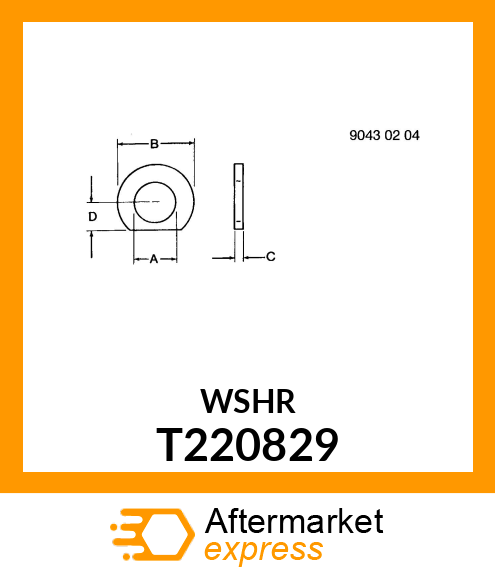WASHER, SPECIAL T220829