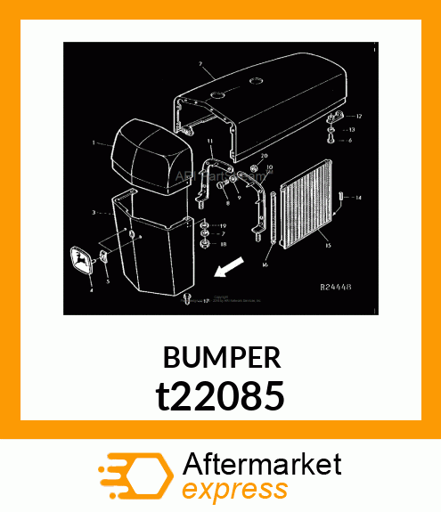 BUMPER, BUMPER, GROMMET PTO SHIELD t22085