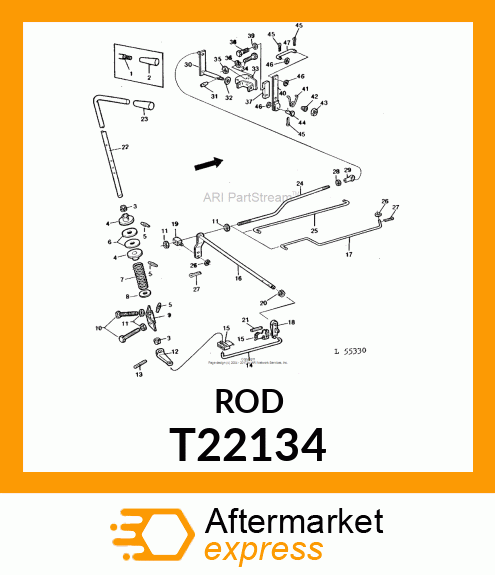 ROD,HAND SPEED CONTROL T22134