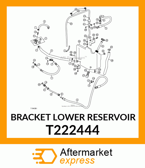 BRACKET LOWER RESERVOIR T222444