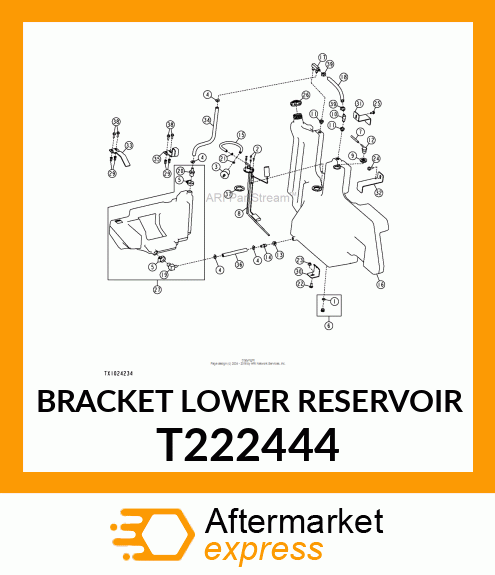 BRACKET LOWER RESERVOIR T222444