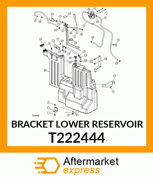 BRACKET LOWER RESERVOIR T222444