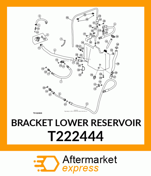 BRACKET LOWER RESERVOIR T222444