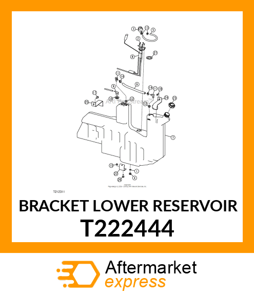 BRACKET LOWER RESERVOIR T222444