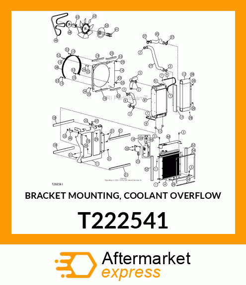 BRACKET MOUNTING, COOLANT OVERFLOW T222541