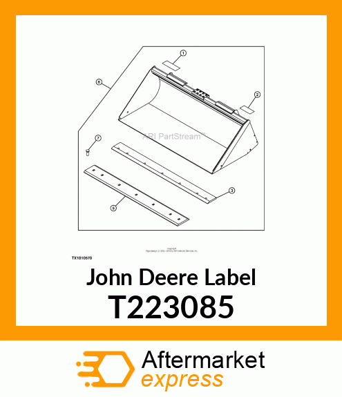 LABEL, 76 HD CONST BUCKET W/EDGE 7 T223085