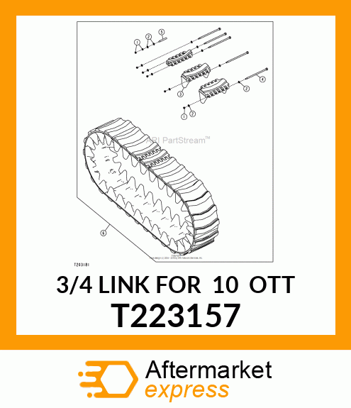 3/4 LINK FOR 10 OTT T223157