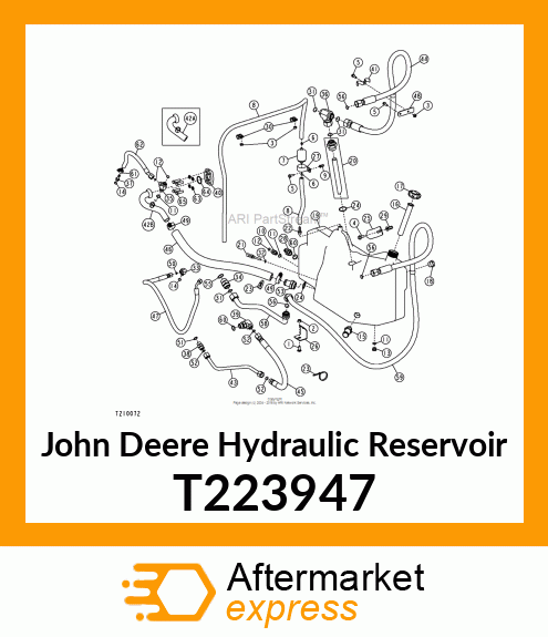 RESERVOIR, HYDRAULIC STANDARD T223947