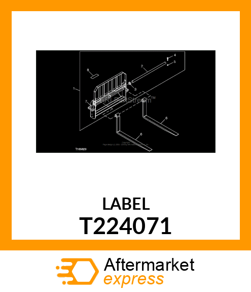 PALLET FORK RATING DECAL T224071