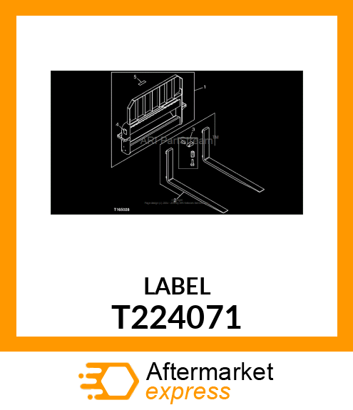 PALLET FORK RATING DECAL T224071