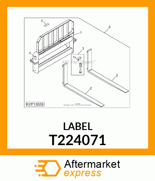 PALLET FORK RATING DECAL T224071