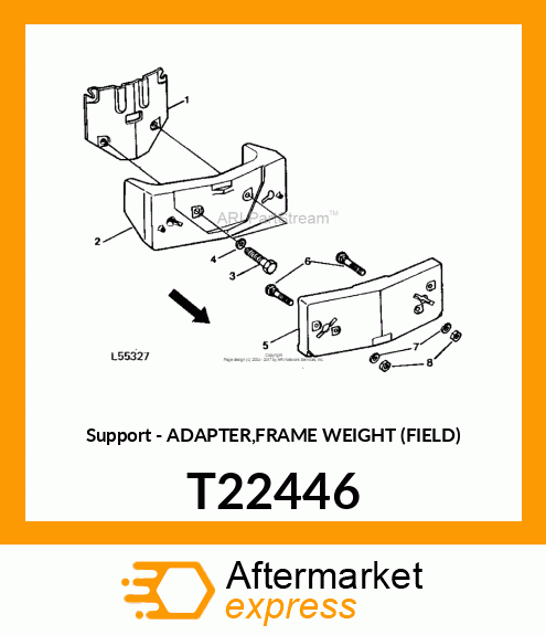 Support - ADAPTER,FRAME WEIGHT (FIELD) T22446