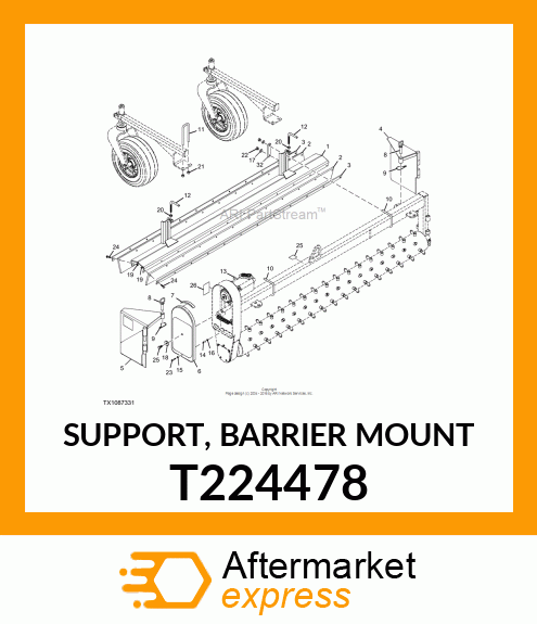 SUPPORT, BARRIER MOUNT T224478