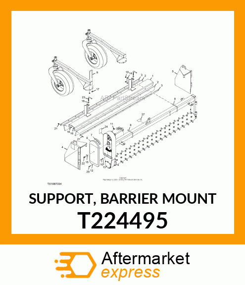 SUPPORT, BARRIER MOUNT T224495