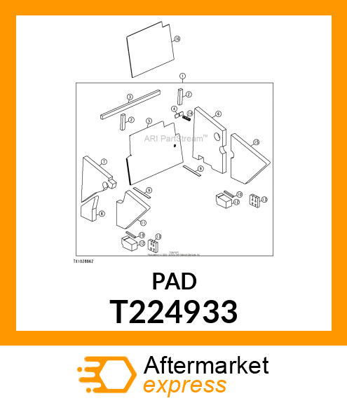 FOAM, REAR WALL T224933