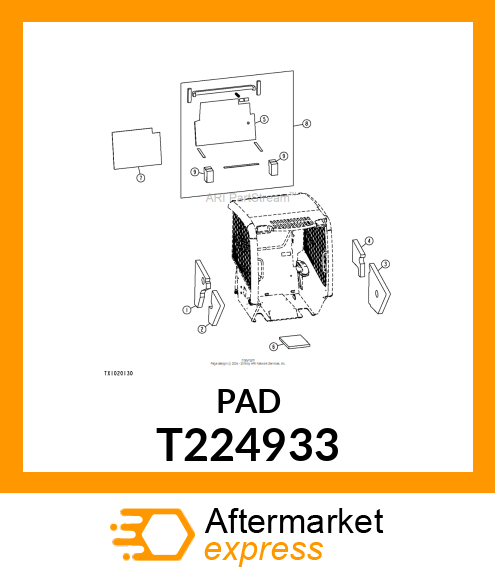 FOAM, REAR WALL T224933