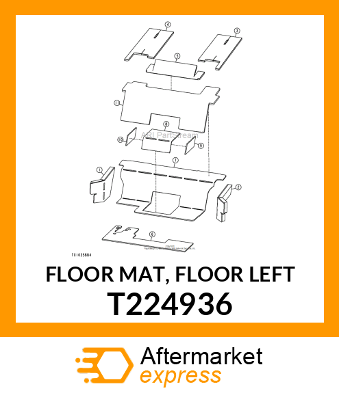 FLOOR MAT, FLOOR LEFT T224936