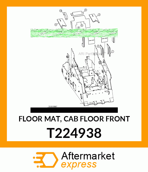 FLOOR MAT, CAB FLOOR FRONT T224938